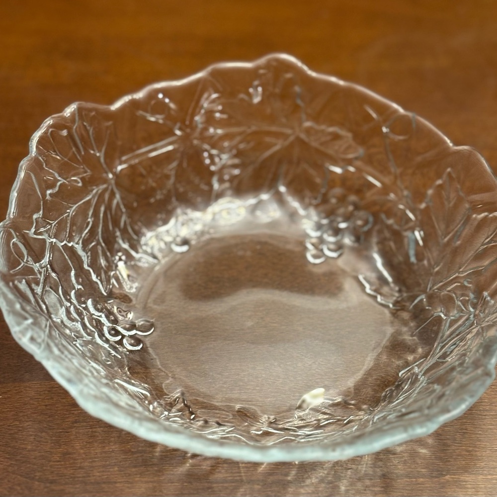 Glass candy dish by Cristal D’Arques Durand